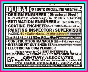 steel fabrication supervisor jobs in Dubai 